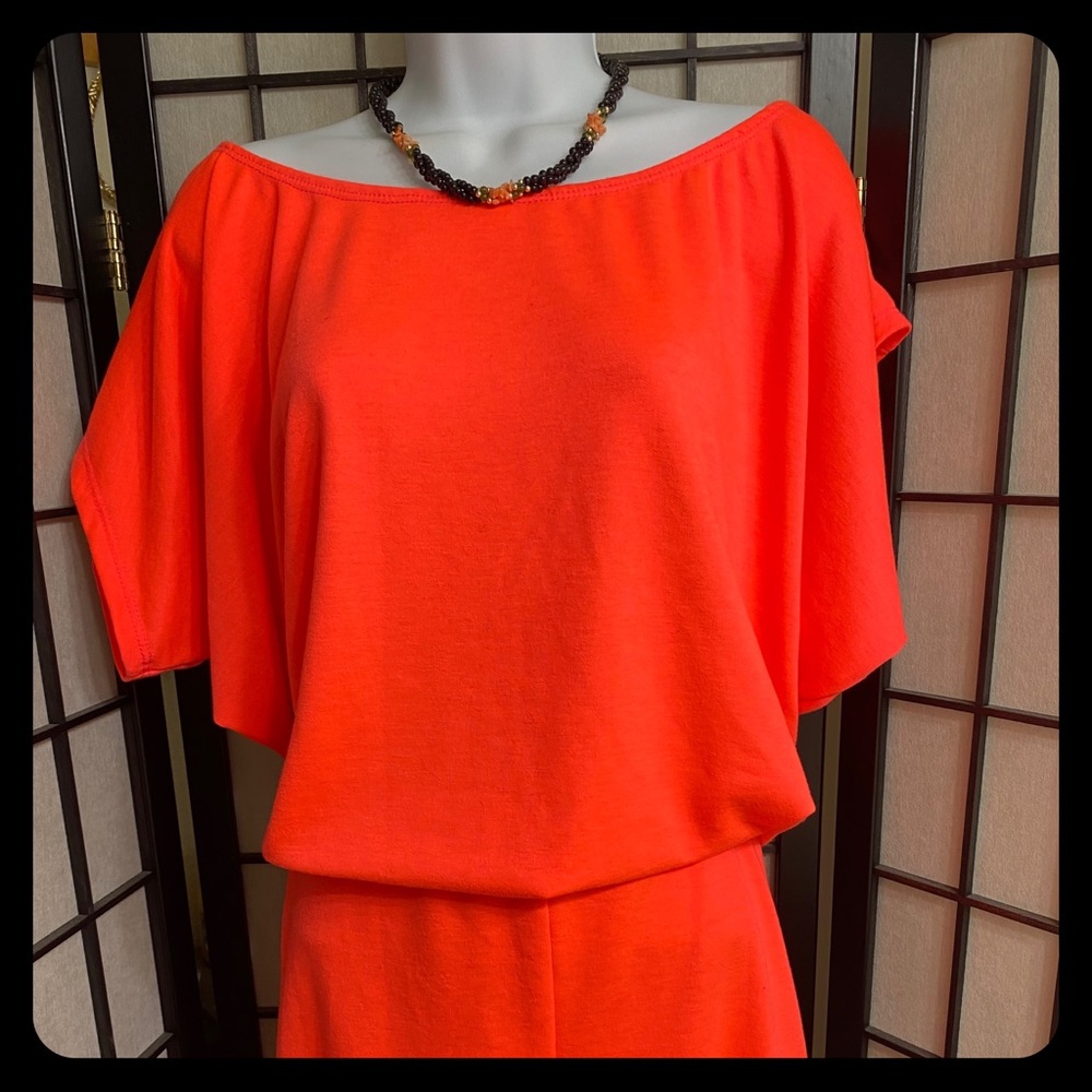 EUC Electric Orange Super Soft Romper.